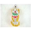 Image 1 : Vintage GLASS Christmas ORNAMENT Sitting DOG  #1951797