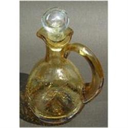 Crackle Glass Pinched In Cruet #1951822