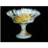 Image 1 : Fenton Yellow Rose Silver Crest Compote/Comport#1951911