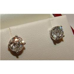 3 cts H VS1 ROUND DIAMOND platinum STUD#1952241