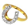 Image 1 : DIAMOND RING HORSE-SHOE yellow gold horse shoe#1952347