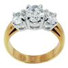 Image 1 : 2 carat three stone ring oval diamonds ring #1952847