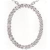 Image 1 : 0.70 carats Oval shape diamond pendant gold#1952862