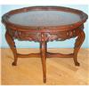 Image 1 : CARVED WALNUT TRAY TABLE WITH NUDE TOP #1973425