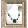 Image 1 : OLD Deco Chrysoprase czech signed NECKLACE #1973605