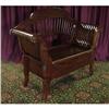 Image 1 : ANTIQUE VICTORIAN ENGLISH WALNUT BENCH  #1973799