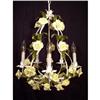 Image 1 : Exqusite  Tole Porcelain Roses Chandelier #1982959