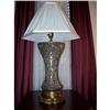 Image 1 : Massive Antique Cut Glass Table Lamp #1982964