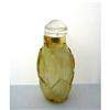 Image 1 : Natural Crystal Snuff Bottle With Lotus Carving#1983816