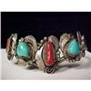 Image 1 : Silver Turquoise color and Coral color Bracelet#1993583