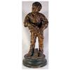 Image 1 : Bronzed spelter figurine of boot black (old)  #1993628