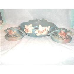 ROSEVILLE VINTAGE MAGNOLIA CONSOLE SET - 1940'S#1993842