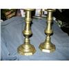 Image 1 : Pr. Antique Brass Push-Up Candlesticks #1993947