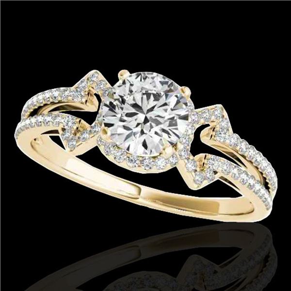 1.36 ctw Certified Diamond Solitaire Ring 10k Yellow Gold - REF-204G5W