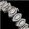 Image 3 : 11.13 ctw Marquise Cut Diamond Micro Pave Bracelet 18K White Gold - REF-964A2N