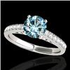 Image 1 : 1.5 ctw SI Certified Fancy Blue Diamond Solitaire Ring 10k White Gold - REF-150K2Y