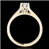 Image 2 : 1.5 ctw Certified Diamond Solitaire Ring 10k Yellow Gold - REF-354Y5X