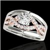 Image 1 : 1.3 ctw Certified Diamond Solitaire Ring 10k 2Tone Gold - REF-190Y9X