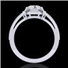 1 ctw VS/SI Diamond Solitaire Art Deco Ring 18k White Gold - REF-318X3A