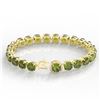 Image 3 : 40 ctw Green Tourmaline & Micro Diamond Bracelet 14k Yellow Gold - REF-404K4Y