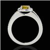 Image 2 : 1.25 ctw Certified SI/I Fancy Intense Yellow Diamond Ring 10k White Gold - REF-190H9R