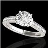 Image 1 : 1.5 ctw Certified Diamond Solitaire Ring 10k White Gold - REF-204N5F