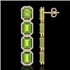 Image 2 : 17.81 ctw Peridot & Diamond Micro Pave Halo Earrings 10k Yellow Gold - REF-220N8F