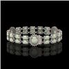 Image 2 : 14.39 ctw Opal & Diamond Bracelet 14K White Gold - REF-254M4G