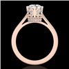 Image 3 : 1.5 ctw VS/SI Diamond Art Deco Ring 18k Rose Gold - REF-399M3G