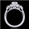 Image 1 : 2.05 ctw VS/SI Diamond Solitaire Art Deco 3 Stone Ring 18k White Gold - REF-490F9M