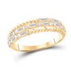 Baguette Diamond Fashion Band Ring 3/8 Cttw 14kt Yellow Gold