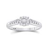 Diamond Solitaire Bridal Wedding Engagement Ring 1/8 Cttw 14kt White Gold