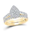 Image 1 : Diamond Bridal Wedding Ring Band Set 1 Cttw 14kt Yellow Gold