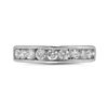 Image 2 : Channel-set Diamond Single Row Wedding Band 1 Cttw 14kt White Gold