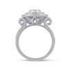 Image 4 : Diamond Circle Cluster Ring 1-1/3 Cttw 14kt White Gold