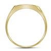 Image 2 : Mens Diamond Square Cluster Ring 1/4 Cttw 10kt Yellow Gold