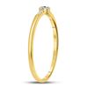 Image 3 : Blue Sapphire Diamond Stackable Band Ring 1/12 Cttw 10kt Yellow Gold
