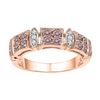 Image 1 : Morganite Diamond Band Ring 5/8 Cttw 10kt Rose Gold