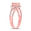 Image 4 : Oval Morganite Solitaire Ring 1-3/8 Cttw 14kt Rose Gold