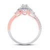 Image 3 : Diamond Solitaire Bridal Wedding Engagement Ring 1/2 Cttw 10kt Two-tone Gold