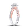Image 4 : Diamond Solitaire Bridal Wedding Engagement Ring 1/2 Cttw 10kt Two-tone Gold