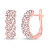 Image 1 : Diamond Cascading Fashion Earrings 5/8 Cttw 14kt Rose Gold
