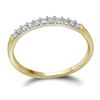 Image 1 : Diamond Wedding Single Row Band 1/6 Cttw 10kt Yellow Gold