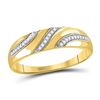 Image 3 : His Hers Diamond Cluster Matching Wedding Set 1/4 Cttw 10kt Yellow Gold
