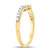 Image 3 : Diamond Curved Wedding Enhancer Band Ring 1/4 Cttw 14kt Yellow Gold