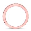 Image 4 : Ruby Diamond Milgrain Stackable Band Ring 1/4 Cttw 10kt Rose Gold
