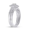 Image 4 : Diamond Bridal Wedding Ring Band Set 1/2 Cttw 10kt White Gold