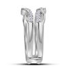 Image 2 : Diamond Solitaire Enhancer Wedding Band 1/4 Cttw 10kt White Gold