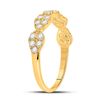 Image 4 : Diamond Teardrop Stackable Band Ring 1/3 Cttw 10kt Yellow Gold