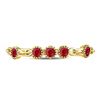 Image 2 : Ruby Dot Stackable Band Ring 1/5 Cttw 10kt Yellow Gold